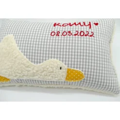Taufkissen Ente Entchen mit gesticktem Namen