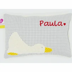 Taufkissen Ente Entchen mit gesticktem Namen