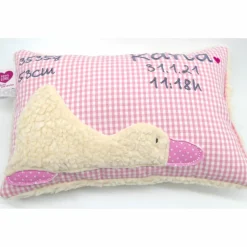 Taufkissen Ente Entchen mit gesticktem Namen
