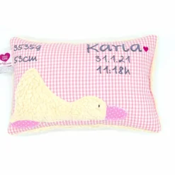 Taufkissen Ente Entchen mit gesticktem Namen