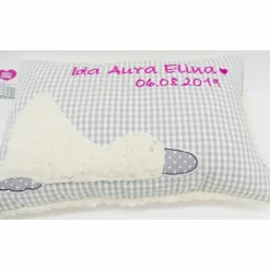 Taufkissen Ente Entchen mit gesticktem Namen