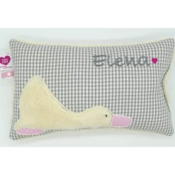 Taufkissen Ente Entchen mit gesticktem Namen