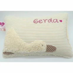 Taufkissen Ente Entchen mit gesticktem Namen