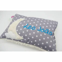 Taufkissen Geburtskissen - Schmusekissen Kissen mit Namen Mond Wolke Sterne