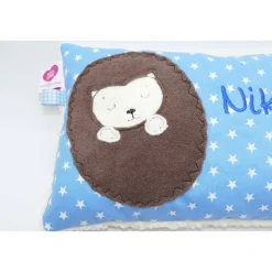 Taufkissen Igel Igelchen mit gesticktem Namen Igelkissen