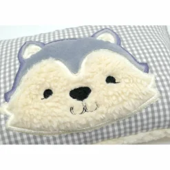 Taufkissen Kuschelkissen Kindergartenkissen Geburtsgeschenk Husky - Kleiner Wolf