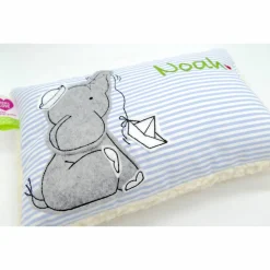 Taufkissen Kuschelkissen Kindergartenkissen Geburtsgeschenk Elefant