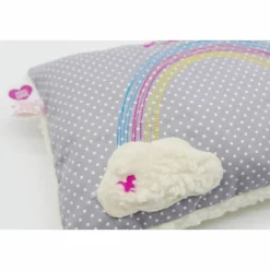 Taufkissen Regenbogen mit gesticktem Namen