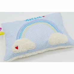 Taufkissen Regenbogen mit gesticktem Namen
