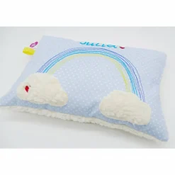 Taufkissen Regenbogen mit gesticktem Namen