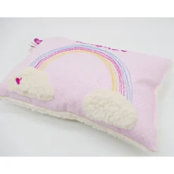 Taufkissen Regenbogen mit gesticktem Namen