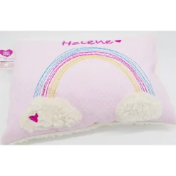 Taufkissen Regenbogen mit gesticktem Namen