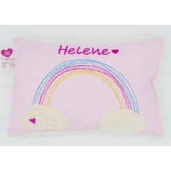 Taufkissen Regenbogen mit gesticktem Namen
