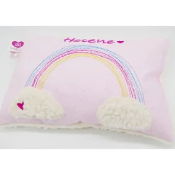 Taufkissen Regenbogen mit gesticktem Namen