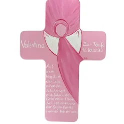 Taufkreuz Holzkreuz Kinderkreuz Engel  zur Taufe/Geburt/Kommunion