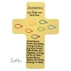 Taufkreuz Holzkreuz Kinderkreuz mit Fischen zur Taufe Geburt/Kommunion