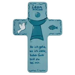 Taufkreuz Holzkreuz Kinderkreuz mit christlichem Motiv  zur Taufe/Geburt/Kommunion
