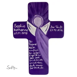 Taufkreuz Holzkreuz Kinderkreuz Engel  zur Taufe/Geburt/Kommunion