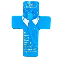Taufkreuz Holzkreuz Kinderkreuz Engel personalisiert – Geschenk zur Taufe, Geburt, Kommunion