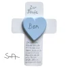 Taufkreuz Holzkreuz Kinderkreuz  Herz 3-D zur Taufe/Geburt/Kommunion