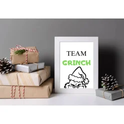 TEAM GRINCH Poster Print Weihnachten Wandkunst Weihnachtsdeko Weihnachtsgeschenk Wanddeko Geschenkidee Weihnachtsmuffel