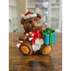 Teddybär - Weihnachtsdekoration aus Keramik -