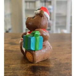 Teddybär - Weihnachtsdekoration aus Keramik -