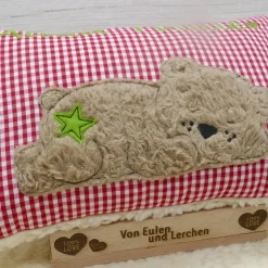 Teddykissen Bär Namenskissen Taufkissen Kuschelkissen Kindergartenkissen