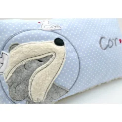 Teddykissen Kleiner Dachs Namenskissen Taufkissen Kuschelkissen Kindergartenkissen