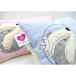 Teddykissen Kleiner Dachs Namenskissen Taufkissen Kuschelkissen Kindergartenkissen