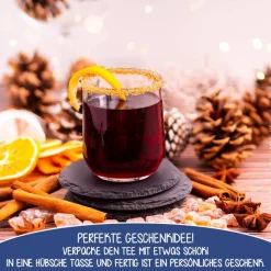 Tee Reagenzgläser weihnachtlich, personalisierte Geschenke, Früchtetee im Reagenzglas