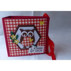 Teebeutelbuch,Eule,Mitbringsel,Geschenk