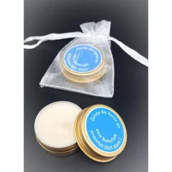 Teelicht Gastgeschenk Kommunion & Konfirmation – personalisierte Danksagung im Aludöschen im Organzabeutel