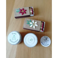 Teelicht mit versteckter Botschaft, Weihnachten