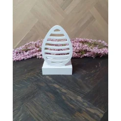 Teelichthalter aus Keraflott - Einschieber gestreiftes Osterei