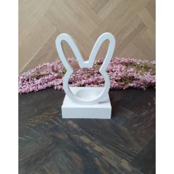 Teelichthalter aus Keraflott - Einschieber Silhouette Osterhase