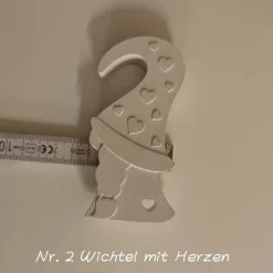 Teelichthalter Sockel -  Wichtelliebe mit Herz - als Valentinstagsgeschenk oder Dekoration zu Weihnachten