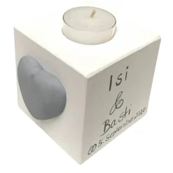 Teelichthalter/Kerzenwürfel/Teelichtwürfel aus Holz zur Hochzeit zur Erinnerung