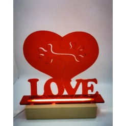 2teiliges Herz aus Acryl – personalisiertes Geschenk in verschiedenen Farben