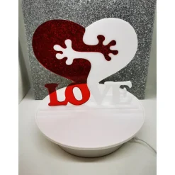 2teiliges Herz aus Acryl – personalisiertes Geschenk in verschiedenen Farben