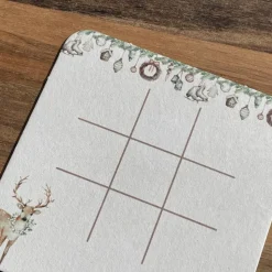 Tic Tac Toe – Weihnachtsedition im Miniformat (inkl. Spielplan, Marmorsteine & Baumwollsäckchen)