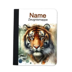 Tiger Zeugnismappe personalisiert | Zeugnismappe | Zeugnismappe mit Namen | Urkundenmappe