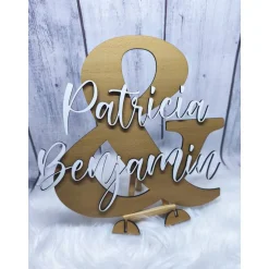 TiSaJa - Namensschild &-Zeichen Hochzeit Geschenk Jubiläum Geldgeschenk