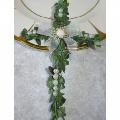 TISCHDEKO * 3tlg. * dekorierte BUCHSBAUMKREUZE *  Taufe * Kommunion * Hochzeit * Feste * Tischaufleger *