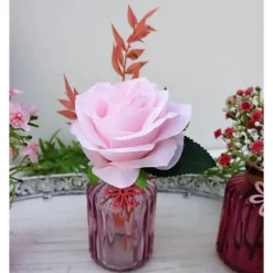 Tischdeko dekorierte Vase 3er Set rosa Stückpreis 7,95 Euro