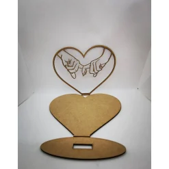 Tischdekoration Filigranes Herz aus MDF – personalisiert mit Lasergravur