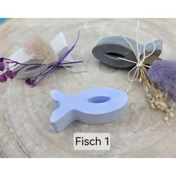 Tischdekoration Fische aus Raysin in Pastell – Stimmungsvolle Deko für kirchliche Feste