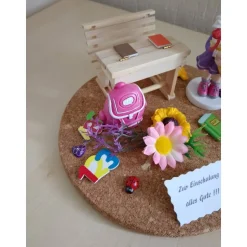 Tischdekoration Schulanfang Einschulung – Geldgeschenk Schulbank Schultüte Mädchen