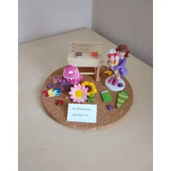 Tischdekoration Schulanfang Einschulung – Geldgeschenk Schulbank Schultüte Mädchen