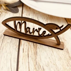 Tischdekoration zur Taufe | personalisierte Gastgeschenke zur Kommunion | Symbol für Konfirmation | Fisch Symbol